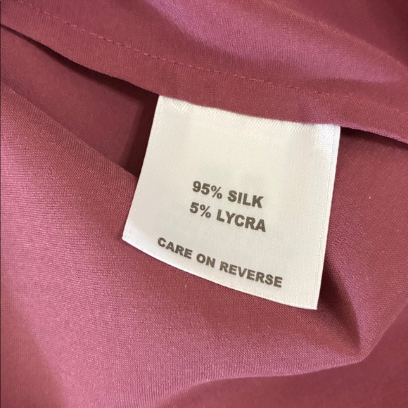 St. John Vintage Silk Button Up Shirt Dusty Rose Pink NWOT Size 2 - Picture 8 of 9